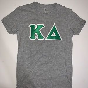 Kappa Delta Stitched Twill Greek Letters T-Shirt